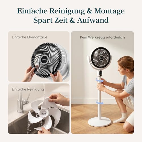 Levoit CoreBreeze 382 Standventilator DC Motor leise Luftzirkulation