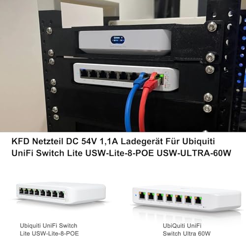 KFD 54V DC Netzteil Power Supply für UbiQuiti UniFi Switch USW-Lite-8-PoE Ubiquiti UniFi Switch Network USW-Ultra-60W Ultra 60W 8 Port Layer 2 Gigabit Ethernet NY-PW0L2-05401100 54Volt 1,1A Ladegerät