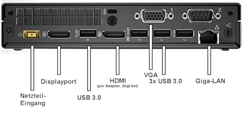Lenovo ThinkCentre M710q Intel i7 6700T 8-Thread 3.60 GHz Business Office Multimedia Computer mit 3 Jahren Garantie! - 16 GB - 256 GB SSD - USB 3.0 - WLAN - Windows 11 Prof. 64-Bit - #8558