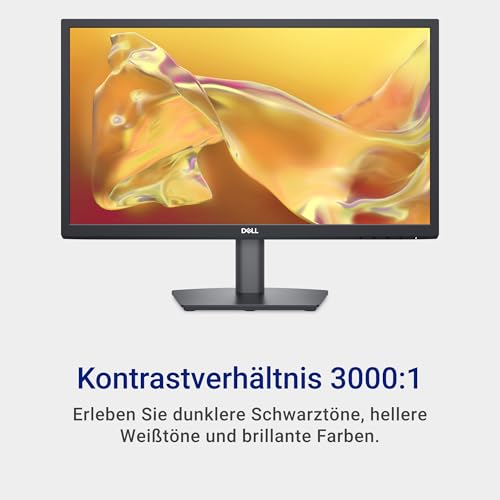 Dell SE2225H 21.5 Zoll Full HD (1920x1080) Monitor, 75Hz, VA, 5ms, VESA (100x100mm), HDMI, VGA, 3 Jahre Garantie, Schwarz