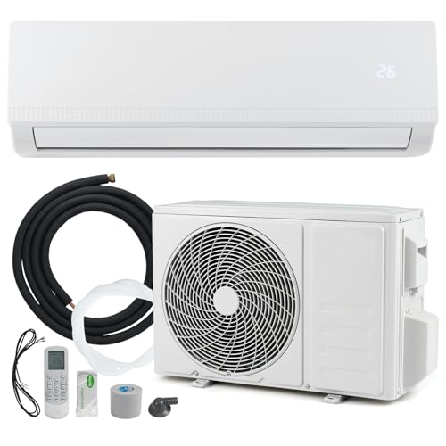 GOPLUS 9000 BTU Split Klimaanlage, Klimagerät mit 7 Modi, 8 Geschwindigkeiten, Klimasplittgeräte mit Heizfunktion & Kühlfunktion, Air Conditioner 2,6kW, für Räume bis zu 42 m² (9000 BTU)