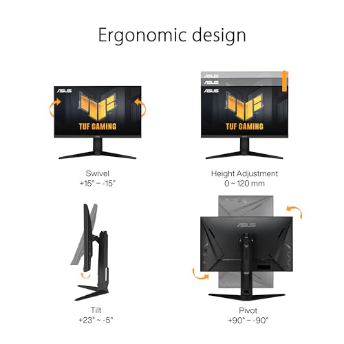ASUS TUF Gaming VG279QL3A 27 Zoll Full HD Fast-IPS 180Hz Monitor | 1ms, FreeSync, Adaptive-Sync, ELMB Sync, DisplayHDR 400, 1920x1080, DisplayPort, HDMI, ergonomisch, Lautsprecher