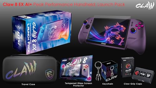 MSI Claw 8 EX AI+ CG3EM Launch Pack-008FR: Intel Arc G3 Extreme - 32GB LPDDR5x - SSD 1TB - Intel Arc Graphics - 8" Full HD 120Hz Touchscreen 500Nits - WiFi 7 - Windows 11 Familie