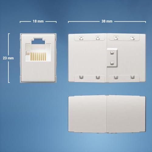 deleyCON RJ45 Kupplung 1000 Mbit Gigabit LAN Adapter, 1 Stück