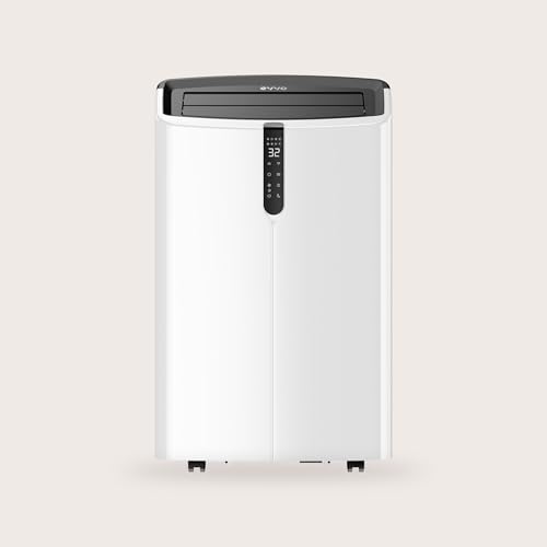 EVVO Clima Silent Tragbare Klimaanlage bis zu 14000 BTU mit Wärmepumpe, Pinguin Kalt und Wärme, Luftentfeuchter, Nachtmodus und Turbo-Funktion, inkl. Fenster-Kit (P14)