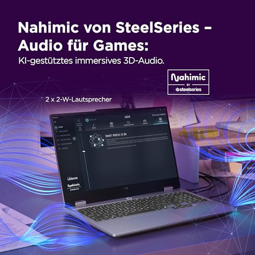 Lenovo LOQ Gaming AI Laptop | 15.6" Full HD 144Hz | NVIDIA GeForce RTX 5060 8GB | AMD Ryzen 7 250 | 16GB RAM | 1TB SSD | Win11 | QWERTZ | Weiss-Beleuchtete Tastatur | Grau | 3 Monate Game Pass