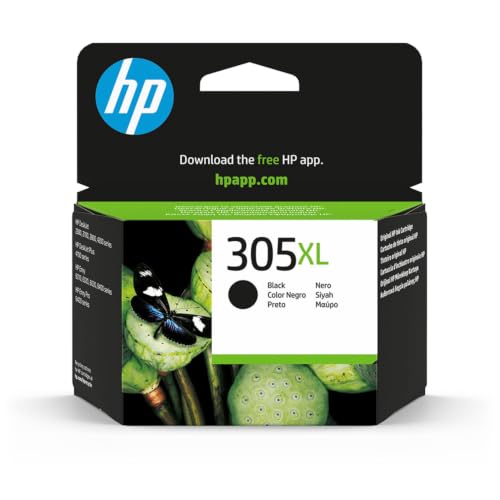 HP 305XL Schwarz Original Druckerpatrone, hohe Reichweite | Tinte für HP DeskJet serie 2700, 4100, HP Envy serie 6020, 6030, 6420, 6430, ~240 Seiten (3YM62AE)