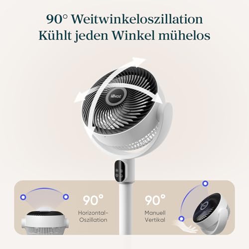 Levoit CoreBreeze 382 Standventilator DC Motor leise Luftzirkulation