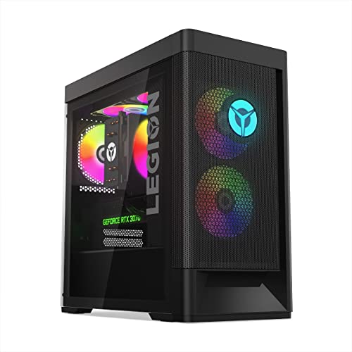 Lenovo Legion T5 Gen 7 – Gaming-PC (Intel Core i7-12700F, 1TB SSD, RAM 16 GB, NVIDIA GeForce RTX 3070-8 GB, ohne Betriebssystem), Schwarz, spanische QWERTY-Tastatur