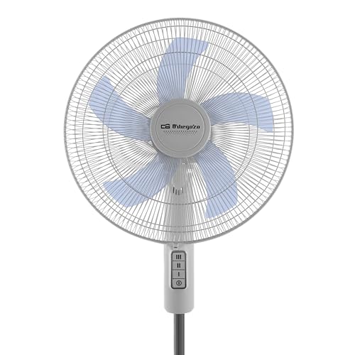 Orbegozo 17733 Or Standing Fan One Size | 3 Geschwindigkeiten, leise, oszillierender Kopf, mehrfach schwenkbar, höhenverstellbar, 45 W