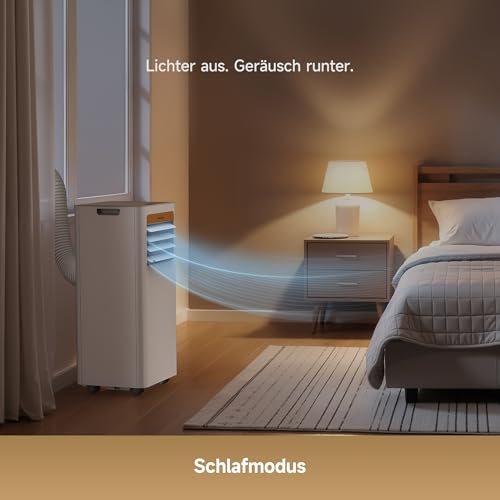 DREAME P-Wind10 9000 BTU mobile 3-in-1 Klimaanlage | Kühlen, Entfeuchten, Ventilatorbetrieb, 3D-Luftstrom, App- & Fernbedienung, Schlafmodus, Selbstverdunstung, leichter Aufbau