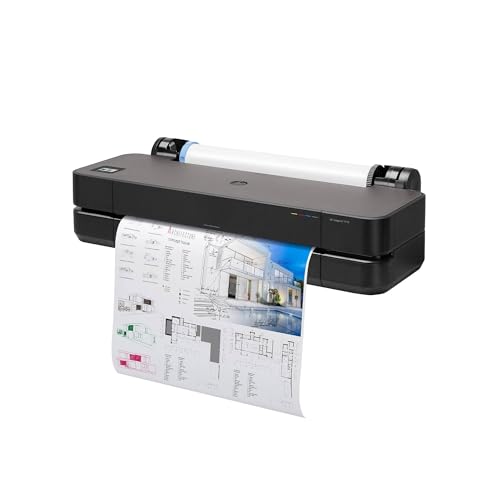 HP DesignJet T250 24 Zoll (61 cm 5HB06D), Großformatdrucker, Plotter, Standard A4-A1, 76 A1-Drucke/Stunde, Wi-Fi, Ethernet, USB, 2400x1200 DPI, Recyceltes Metall, 2 Jahre Garantie, Click, Schwarz