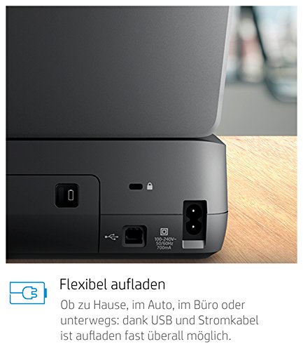 HP OfficeJet 250 mobiler Multifunktionsdrucker (Drucker Scanner, Kopierer, WLAN, ePrint, WiFi Direct, USB, 4800 x 1200 DPI) schwarz