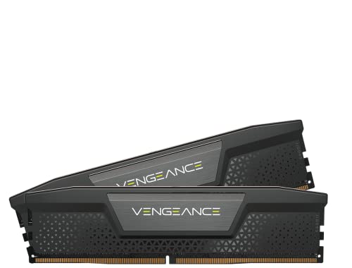 CORSAIR Vengeance DDR5 32GB (2 x 16GB) Bis zu 6000MHz Intel RAM | Arbeitsspeicher für Gaming-PCs, Kompatibel mit Intel XMP 3.0, CL38, Schwarz, CMK32GX5M2B6000C38