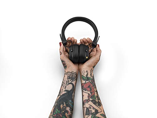 Marshall Major IV On Ear Bluetooth Kopfhörer, Kabelloser Ohrhörer, Faltbar, 80 Stunden kabellose Akkukapazität - Schwarz