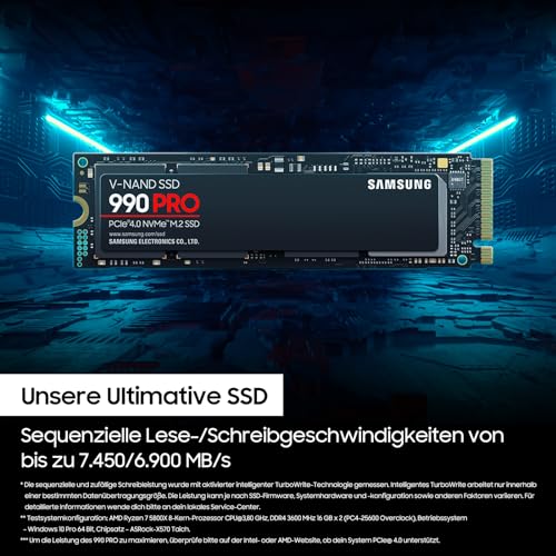 Samsung 990 PRO NVMe M.2 SSD, 2 TB, PCIe 4.0, 7.450 MB/s Lesen & FIT Plus USB-Stick Typ-A, 256 GB, 400 MB/s Lesen
