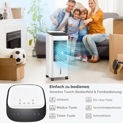 SOARS Mobile Klimaanlage ohne Abluftschlauch, 3-in-1 Luftkühler mit 7L Wassertank