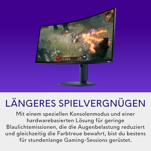 Alienware 34 Gaming Monitor - AW3425DWM, WQHD (3440x1440), 180Hz, VA, 1ms | AMD FreeSync Premium, VESA AdaptiveSync, 21:9 1500R Curved, 95% DCI-P3, HDR400, DisplayPort, 2 HDMI, 3 USB, 3 Jahre Garantie
