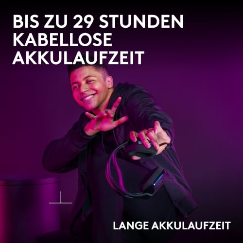 Logitech G G733 Lightspeed Kabelloses Gaming-Headset für PC & Streamer | Kopfbügel, LIGHTSYNC RGB, Blue VO!CE, PRO-G-Lautsprecher, ultraleicht, 29 Std. Akku, 20 m Reichweite, kabellose Headsets