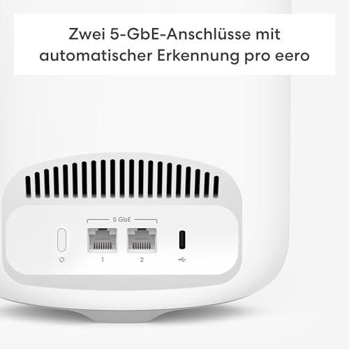 Amazon eero Pro 7 Mesh-WLAN-Router (neueste Version) | Unterstützt Internet-Geschwindigkeiten von bis zu 5 Gbit/s | WLAN-Abdeckung bis zu 560 m² | 3er-Pack