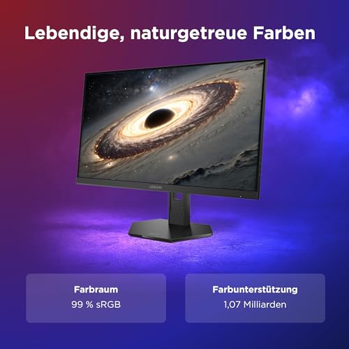 Lenovo Legion 27QD-10 | 27" QHD Gaming Monitor | 240 Hz | 0.5ms | Gaming | 2560x1440 | 2K Auflösung | HDMI 2.1 | DisplayPort | Höhenverstellbar | Entspiegelt | AMD FreeSync Premium | Schwarz
