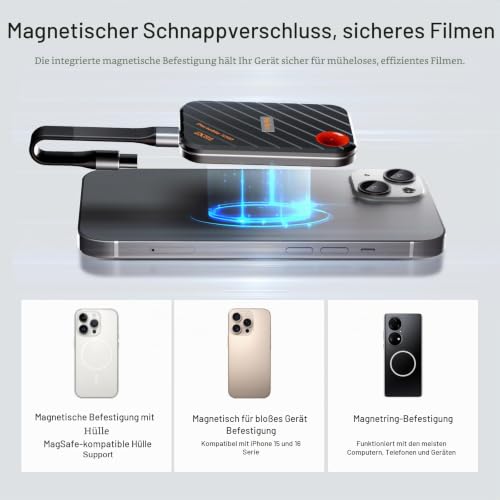 Netac ZX20 II 1TB Portable SSD NVMe Externe Festplatte, USB 3.2-C, Lesegeschwindigkeit bis zu 2000MB/s, Externe Solid State Laufwerke (magnetisches Design, stoß- und fallfest)