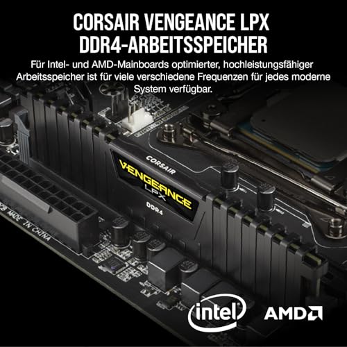 Corsair Vengeance LPX DDR4 RAM 32GB (2x16GB) Bis zu 3200MHz CL16 Intel XMP 2.0 Computerspeicher - Schwarz (CMK32GX4M2E3200C16)