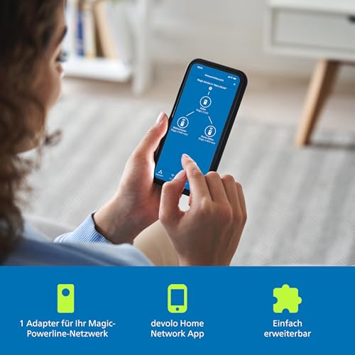 devolo Magic 2 WiFi 6 Next Erweiterungsadapter, WLAN Powerline Adapter, bis zu 3.000 Mbit/s über Wi-Fi 6, Mesh WLAN Steckdose, 2X Gigabit LAN, weiß