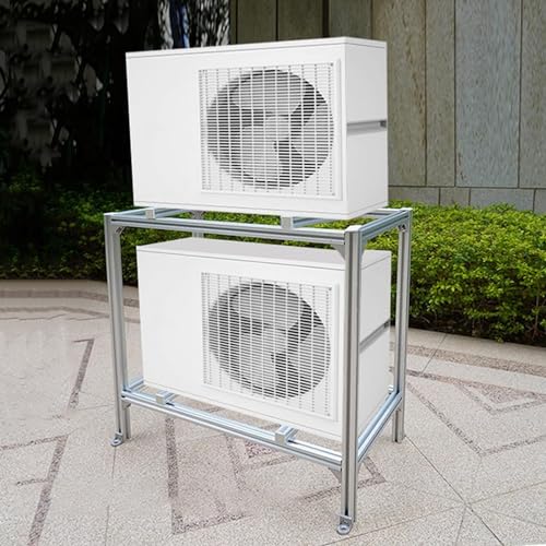 Bodenständer für Mini-Split-Wärmepumpen – langlebige doppelschichtige Klimaanlagenhalterung aus Aluminiumlegierung für optimale Stabilität und Leistung