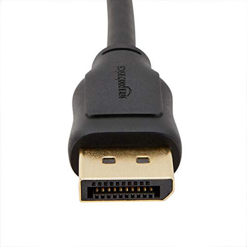 Amazon Basics - Netzkabel - 3 m, Schwarz & Verbindungskabel, DisplayPort auf DisplayPort, 3 m
