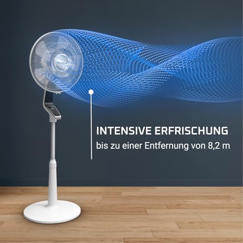 Rowenta Turbo Silence Extreme, Standventilator, leistungsstark, VU5690 | 14 Geschwindigkeitsstufen, 32 dB Silent Night Modus, Fernbedienung, Oszillation, höhenverstellbar, Farbe: Weiß