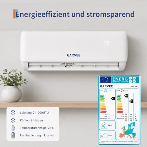 Koioplie Split-Klimaanlage 24000 BTU (7,2 kW) Inverter