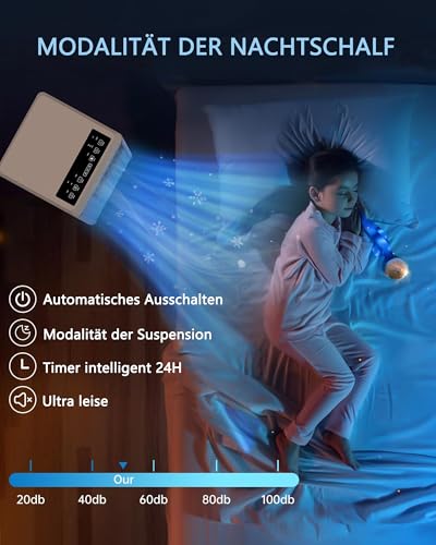 Garvee Klimaanlage Mobil Klimagerät 9000 BTU, 3 in 1 Kühlen Entfeuchten Lüftermodus Schlafmodus, 2.6KW Mobile Klima mit Abluftschlauch, Fernbedienung,24h-Time, Air Conditioner, Für Räume bis 20-35 m²
