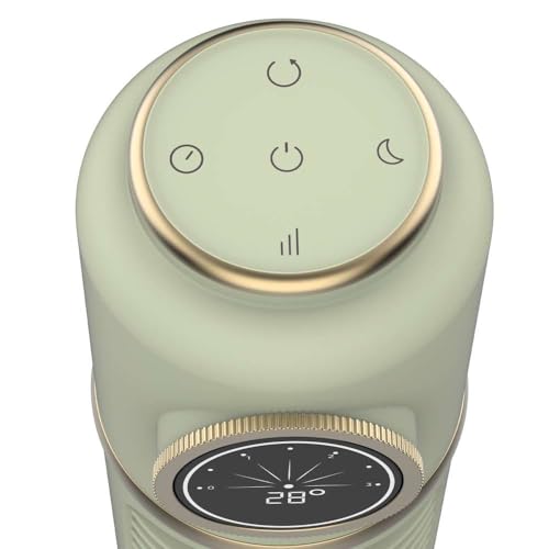 Cecotec - Turmventilatoren 1090 Skyline Retro Smart Green, von 81 cm, 40W, Display -LED, taktile und Fernbedienung, 3 Geschwindigkeiten, 3 Modi, Timer 12 Stunden und Oszillation 72º
