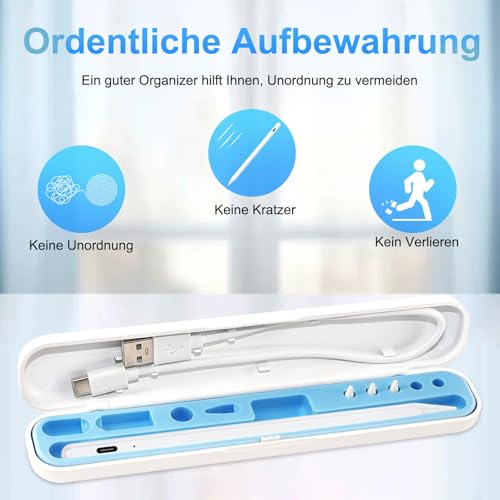 Stift für Apple iPad 2018-2025 mit Schnellladeleistung, Palm Rejection und Neigungssensitivität Pencil für ipad kompatibel mit i Pad 11/10/9/8/7/6, Pro M4/12.9/11/13" Gen, Air 3/4/5/M2/M3, mini 7/6/5