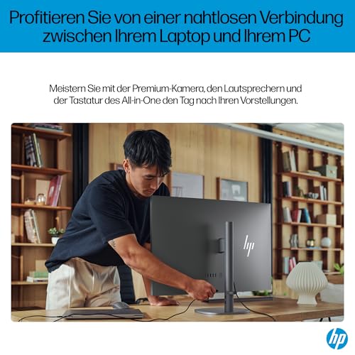 HP OmniStudio X 32-c0275ng All-in-One KI PC, 31.5 Zoll Entspiegeltes UHD-4K-Display, Intel Core Ultra 7 155H, 16 GB DDR5-SDRAM, 1 TB SSD, Intel Arc Graphics, Windows 11 Home, QWERTZ Tastatur, Silber