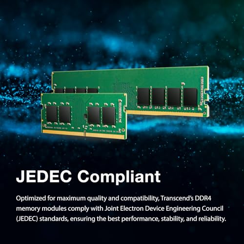 Transcend JetRam 16GB DDR4 RAM 3200 MHz U-DIMM CL22, Desktop-Speichermodul | PC4-25600, 288-polig, ungepuffert, nicht ECC, 1,2 V, PC-Computer-Upgrade