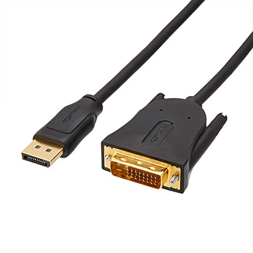 Amazon Basics DisplayPort auf DVI Kabel, vergoldete Anschlüsse, 1,8m, Schwarz
