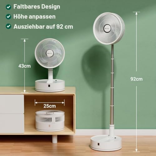 Marchpower Ventilator leise Standventilator mit Fernbedienung