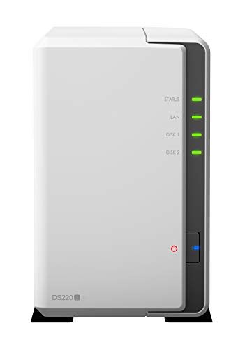 Synology DS220j 2-Bay Diskstation NAS (Realtek RTD1296 512MB Ram 1xRJ-45 1GbE LAN-Port) Bundle mit 2 x 4TB WD RED Plus HDD (WD40EFZX - 68AWUN0)