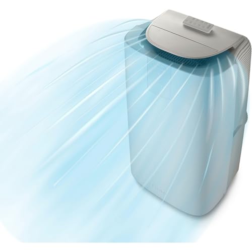 De'Longhi Pinguino GentleJet PAC AP98 mobile Klimaanlage, leise & tragbar, 11.500 BTU/h, für Räume bis zu 100m³, Entfeuchter, A+, 24 H Timer, Fernbedienung, 2.7kW, Klimagerät, Weiß