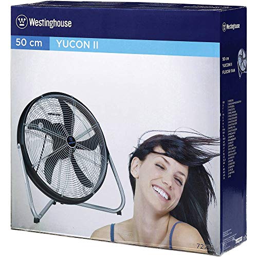 7271640 Yucon II 50 cm Standventilator für den Innenbereich, Matt Schwarz / Chrom
