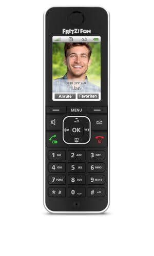 FRITZ!Fon C6 Black | DECT-Komforttelefon | HD-Telefonie mit Farbdisplay | Internet- & Komfortdienste, lange Akkulaufzeit, intuitive Menüführung, Anrufbeantworter, Telefonbuch, natürliches Klangbild