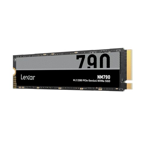 Lexar NM790 SSD 2TB, M.2 2280 PCIe Gen4 NVMe SSD | Bis zu 7 400MB/s Lesen, 6 500MB/s Schreiben, Solid-State-Laufwerk für PC, Laptop und Gamer