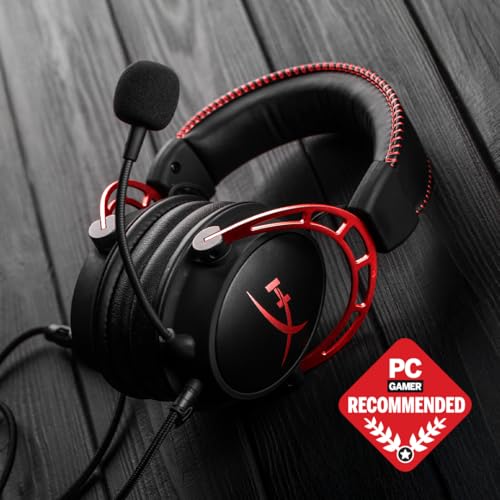 HyperX Cloud Alpha Kabelgebundenes Gaming Headset mit Dual-Chamber Sound | Kompetitives Gaming, Doppelkammer-Treiber, Reduzierte Verzerrungen, Ausgewogene Audiowiedergabe