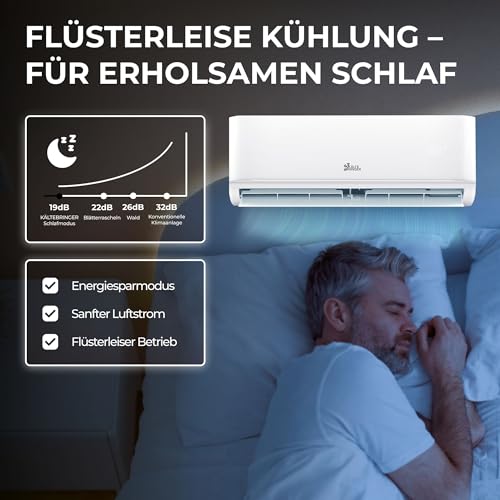 Kältebringer® Split Klimaanlage 9000 BTU 2,6 kW R32 Kältemittel