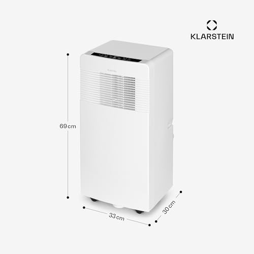 Klarstein Mobile Klimaanlage mit Abluftschlauch, 4-in-1 Klimagerät mit Ventilator, Luftentfeuchter & Nachtmodus, Kleine & Portable Klimaanlage für Wohnung & Büro, App-Steuerung, 7000 BTU
