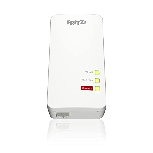 FRITZ!Powerline 1260 WLAN Set | Mesh| Wi-Fi 5 bis zu 1,2 GBit/s | Dualband WLAN (2,4/5 GHz), Powerline über das Stromnetz bis 1,2 GBit/s, einfache Einrichtung, Developed in Europe