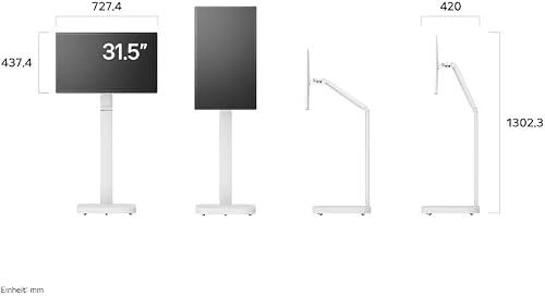 LG Smart Monitor Swing 32U889SA-W 32 Zoll 4K UHD IPS Touch Monitor, webOS 24, AirPlay, ThinQ, HDR10, 95% DCI-P3, rollbarer Standfuß, 1x USB-C (65W), 2X HDMI 2.0, Weiß