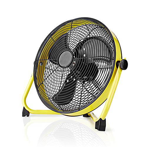 NEDIS Bodenventilator - 300 mm - 3-Geschwindigkeitsstufen - Kippbar - Gelb/Schwarz